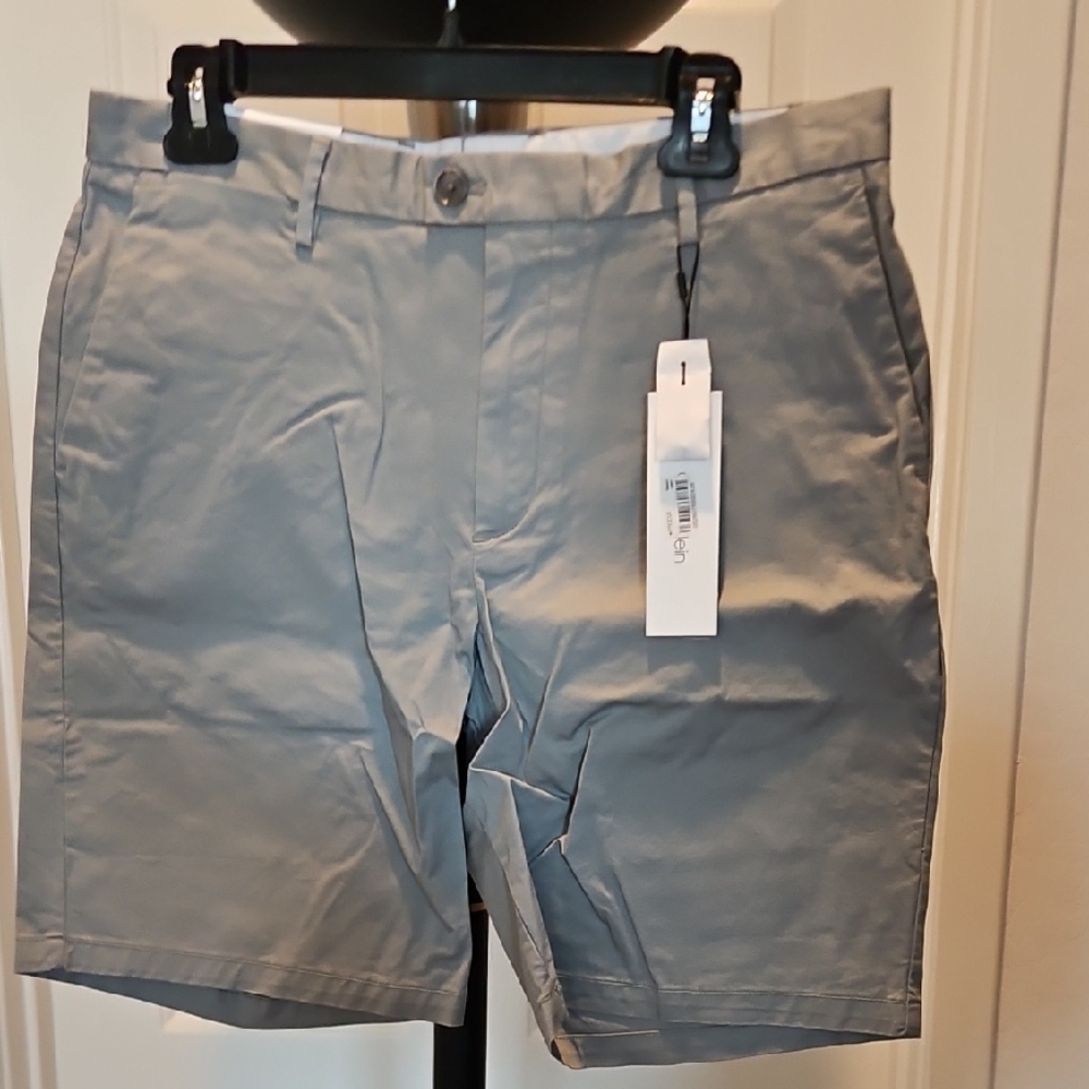 Calvin Klein Gray Flat Front Shorts